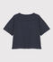 Damen-T-Shirt LE BOXY aus Baumwolle blau SMOKING/weiss MARSHMALLOW