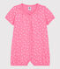 Baby-Kurzoverall aus Baumwolle mit Punktmuster