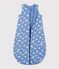 Babyschlafsack aus Baumwolle mit Herzmotiv TOG-Wert 2,5 blau/weiss