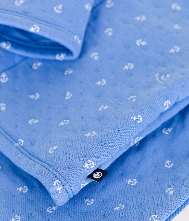 2-teiliges Baby-Set aus Baumwolle blau/weiss