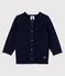 Langärmeliger Baby-Cardigan für Mädchen blau SMOKING