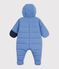 Baby-Schneeanzug aus einfarbigem Polyester blau