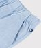 Kinder-Bermudashorts aus einfarbiger Baumwolle blau