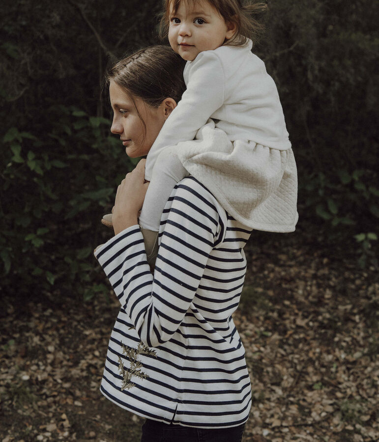 Damen Streifenshirt Petit Bateau Deyrolle weiss/blau