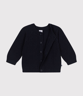 Baby-Cardigan aus Baumwollstrick blau SMOKING