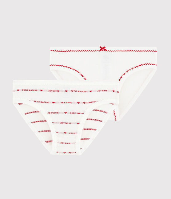 2er-Set Unterhosen mit "Petit Bateau Je t'aime"-Motiv für Mädchen variante 1