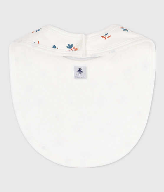 Gemustertes Baby-Lätzchen aus Baumwolle weiss MARSHMALLOW/weiss MULTICO