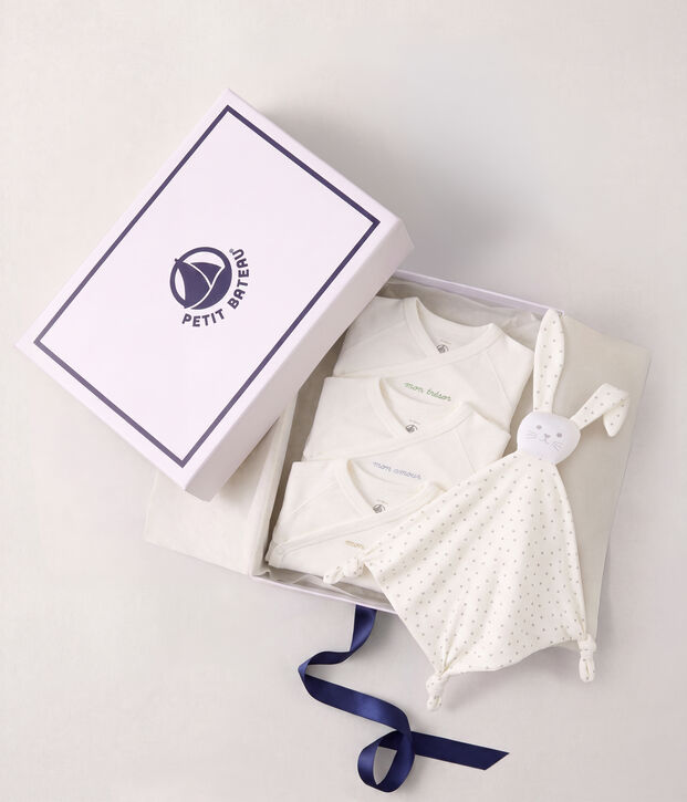 Newborn-Geschenkset aus bestickter Baumwolle vielfarbig