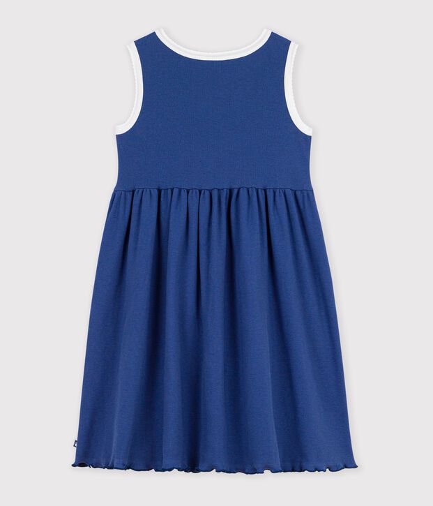 &Auml;rmelloses Kinder-Kleid aus einfarbiger Baumwolle CREPUSCULE