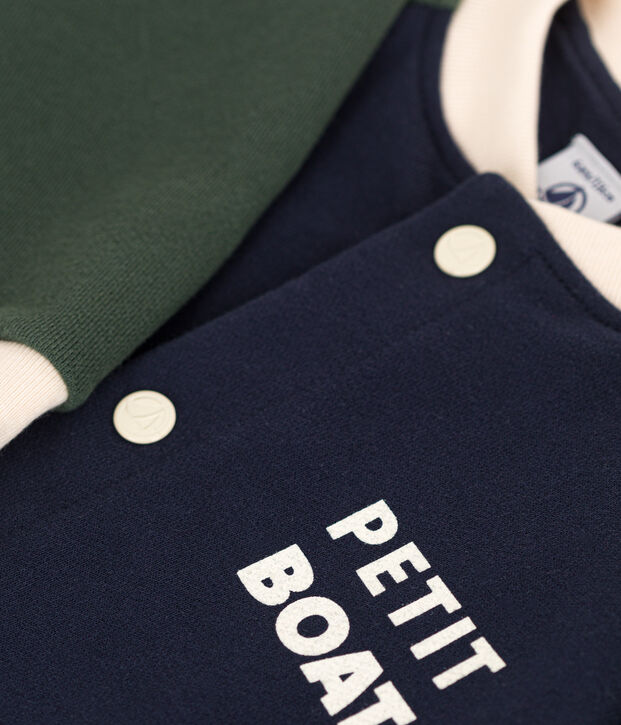 Kinder College-Jacke aus Molton f&uuml;r Jungen blau/vielfarbig