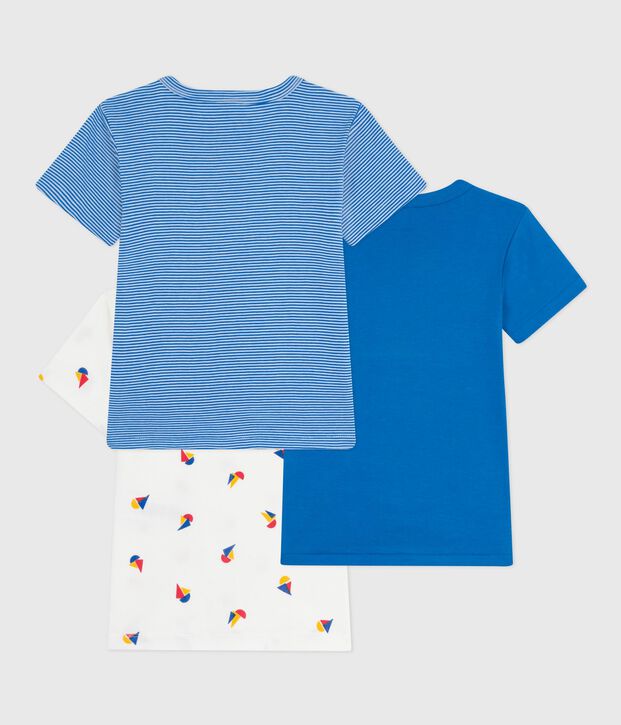 Set kurz&auml;rmelige Kinder-T-Shirts aus bedruckter Baumwolle vielfarbig