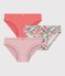 Set Kinder-Slips aus Baumwolle mit Blumenmotiv vielfarbig