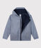 Warme Windjacke aus recyceltem Polyester für Kinder Mädchen/Jungen blau SMOKING/weiss MARSHMALLOW