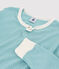 Gestreepte pyjama van katoen en lyocell voor jongetjes blau MIROIR/weiss MARSHMALLOW