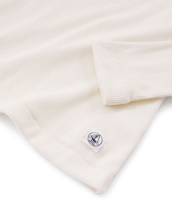 Warmes T-Shirt für Damen weiss MARSHMALLOW