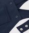 Lange Baby-Latzhose aus dickem Bio-Jersey blau SMOKING