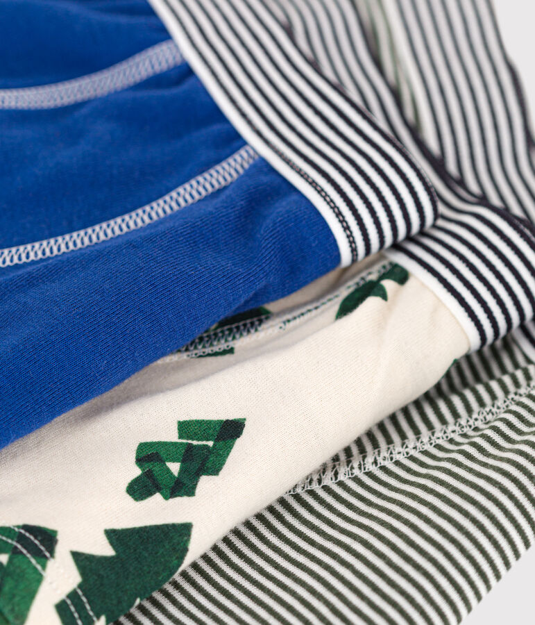 3er-Set Boxershorts aus Baumwolle mit Chaletmotiv f&uuml;r Jungen vielfarbig