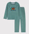 Kinderpyjama aus Nicki blau BRUT/weiss MULTICO