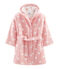 Frottee-Bademantel für kleine Mädchen rosa CHARME/weiss MARSHMALLOW
