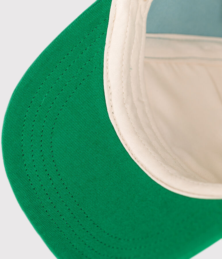 Baby-Cap aus Baumwolle gr&uuml;n/vielfarbig