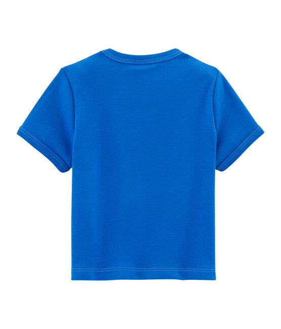 Einfarbiges Baby-T-Shirt für Jungen blau DELFT