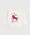 Kinder-Sweatshirt aus gemusterter Baumwolle naturfarben MILK