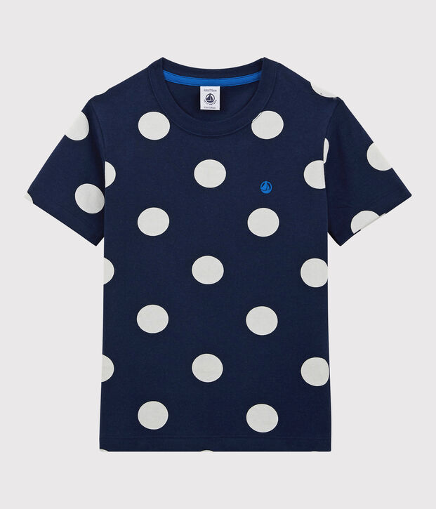 Kurz&auml;rmeliges T-Shirt aus Baumwolle f&uuml;r Jungen blau/weiss
