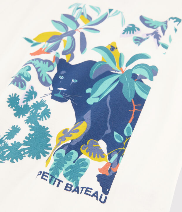 Pyjama aus Rippstrick mit Dschungelmotiv f&uuml;r Jungen blau/vielfarbig