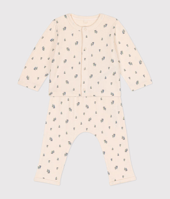 2-teiliges Baby-Set aus Doppeljersey weiss AVALANCHE/ MULTICO