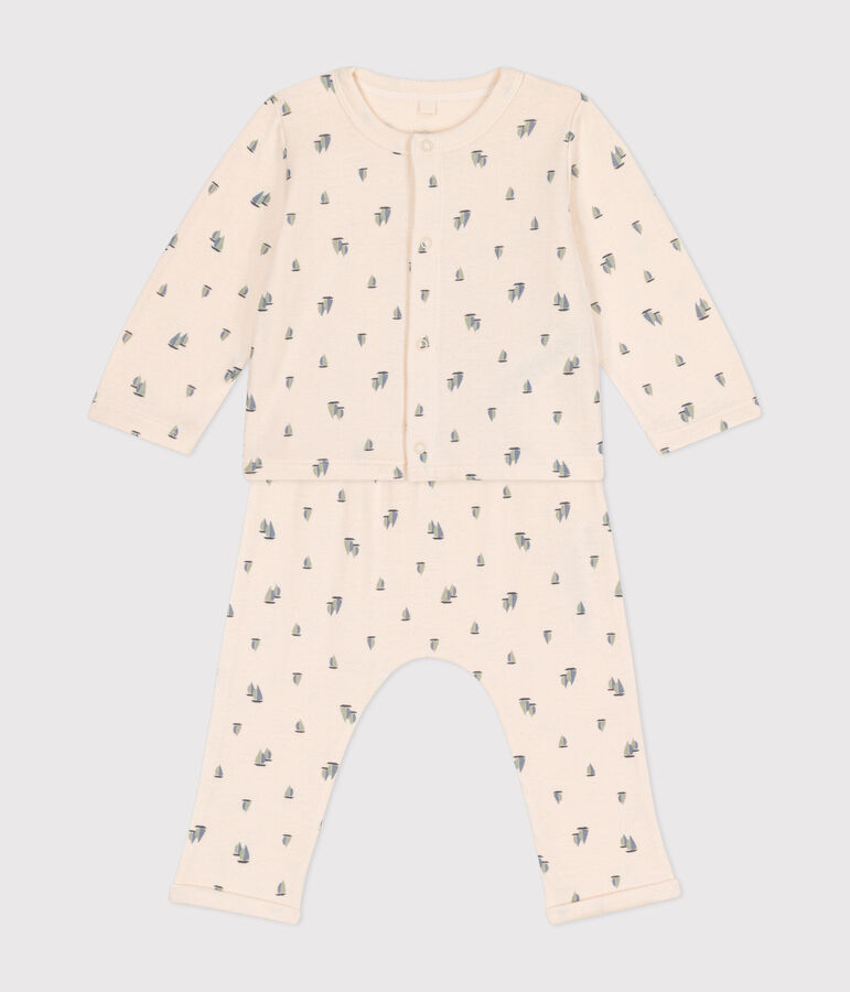 2-teiliges Baby-Set aus Doppeljersey weiss AVALANCHE/ MULTICO