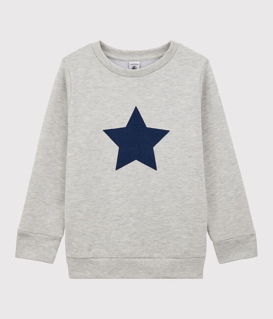 Kinder-Sweatshirt aus Molton für Mädchen / Jungen grau BELUGA/blau MEDIEVAL