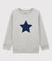Kinder-Sweatshirt aus Molton für Mädchen / Jungen grau BELUGA/blau MEDIEVAL