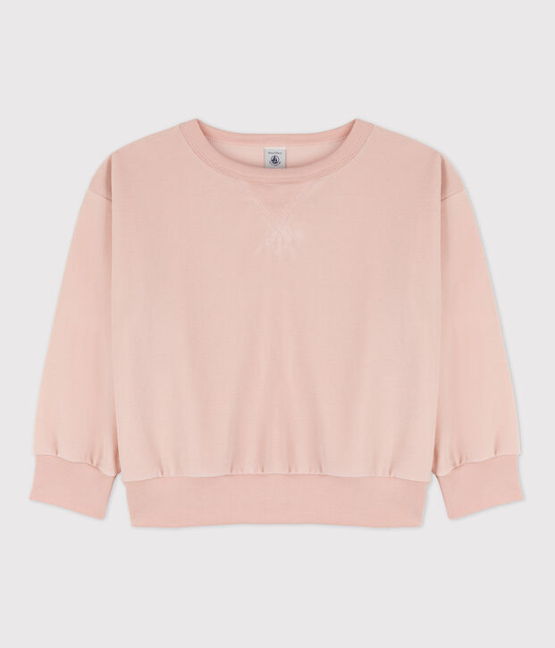 Kinder-Sweatshirt aus Baumwolle f&uuml;r M&auml;dchen/Jungen rosa