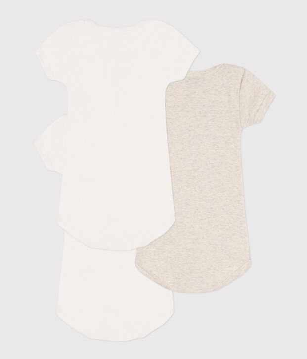 3er-Set kurz&auml;rmelige Globetrotter-Bodys aus Baumwolle vielfarbig