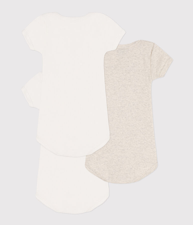 3er-Set kurz&auml;rmelige Globetrotter-Bodys aus Baumwolle vielfarbig