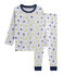 Rippstrick-Pyjama f&uuml;r kleine Jungen grau/vielfarbig