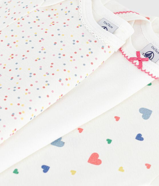 Set kurzärmeliger Baby-Bodys aus Baumwolle mit Herzmotiv variante 1