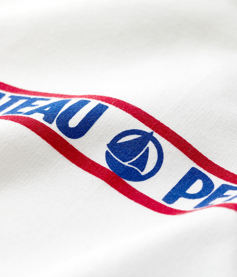 Baby-Sweatshirt aus Molton f&uuml;r Jungen weiss MARSHMALLOW