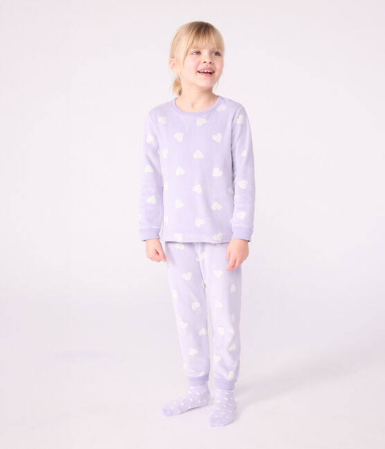 Kinder-Pyjama aus Nicki mit Herzmotiv weiss SQUAW/ MARSHMALLOW
