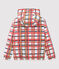 Warme Kinder-Windjacke unisex weiss MARSHMALLOW+SIGNAL/rot MULTICO