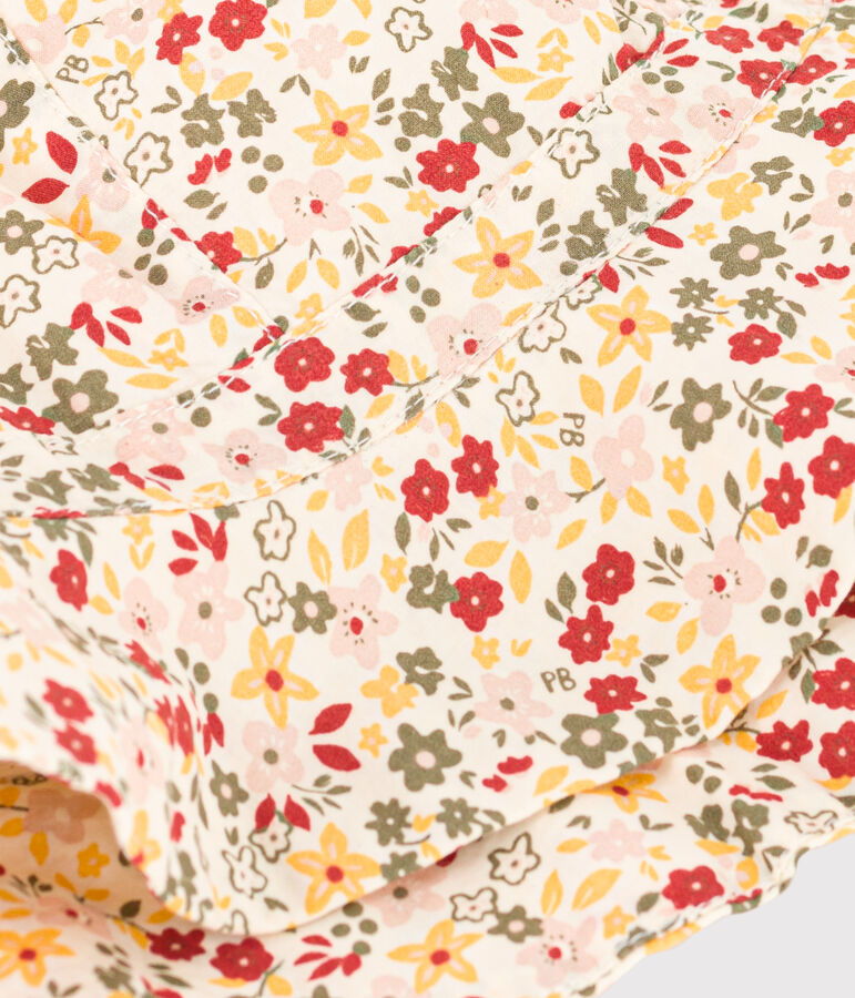 Baby-Hut mit Blumenmuster naturfarben/vielfarbig