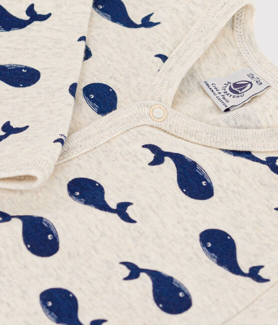 Fußloser Pyjama aus Baumwolle mit Meereswal-Motiv beige MONTELIMAR/blau MEDIEVAL