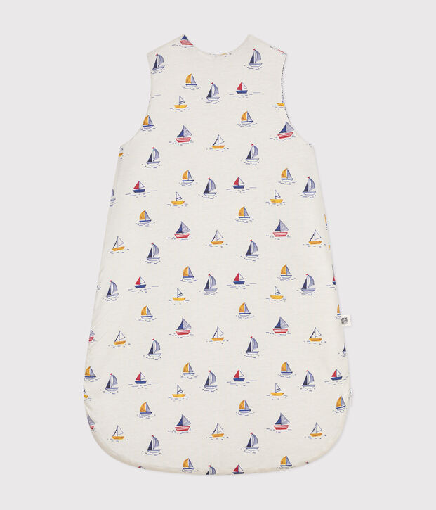 Baby-Schlafsack aus Baumwolle TOG 2.5 mit Segelbooten weiss/blau/vielfarbig
