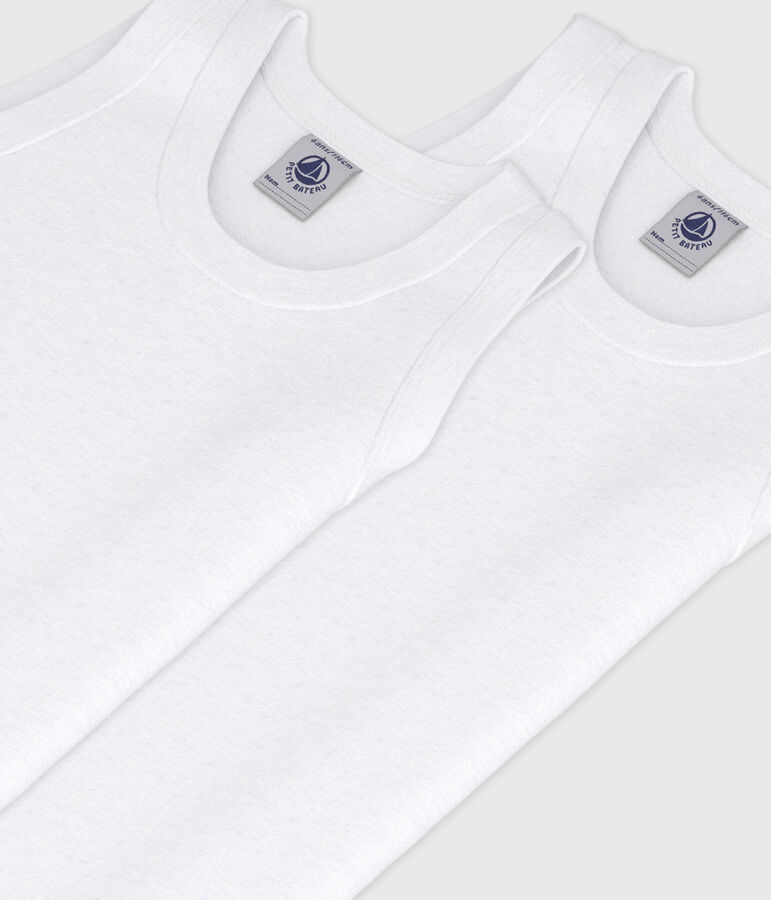 2er-Set wei&szlig;e Unterhemden f&uuml;r Jungen variante 1