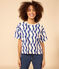 T-Shirt LE BOXY aus Baumwolle für Damen weiss AVALANCHE/ MULTICO