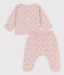 Baby-Set aus bedrucktem Doppeljersey rosa SALINE/weiss MULTICO