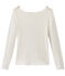 Damen-T-Shirt aus Leinen weiss LAIT