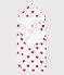 Baby-Badehandtuch mit Herzmotiv aus Frottee  weiss MARSHMALLOW/rot TERKUIT