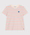 Damen T-Shirt Le Droit aus Baumwolle mit Streifen weiss AVALANCHE/ MULTICO