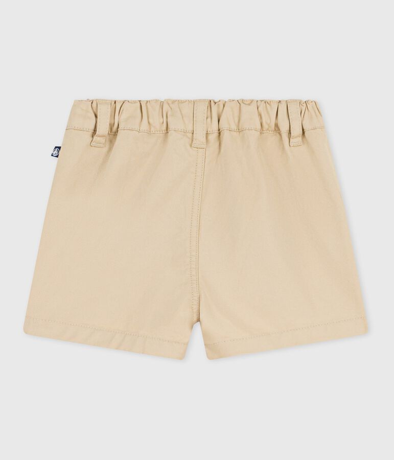 Baby-Shorts aus einfarbiger Baumwolle beige SANDER